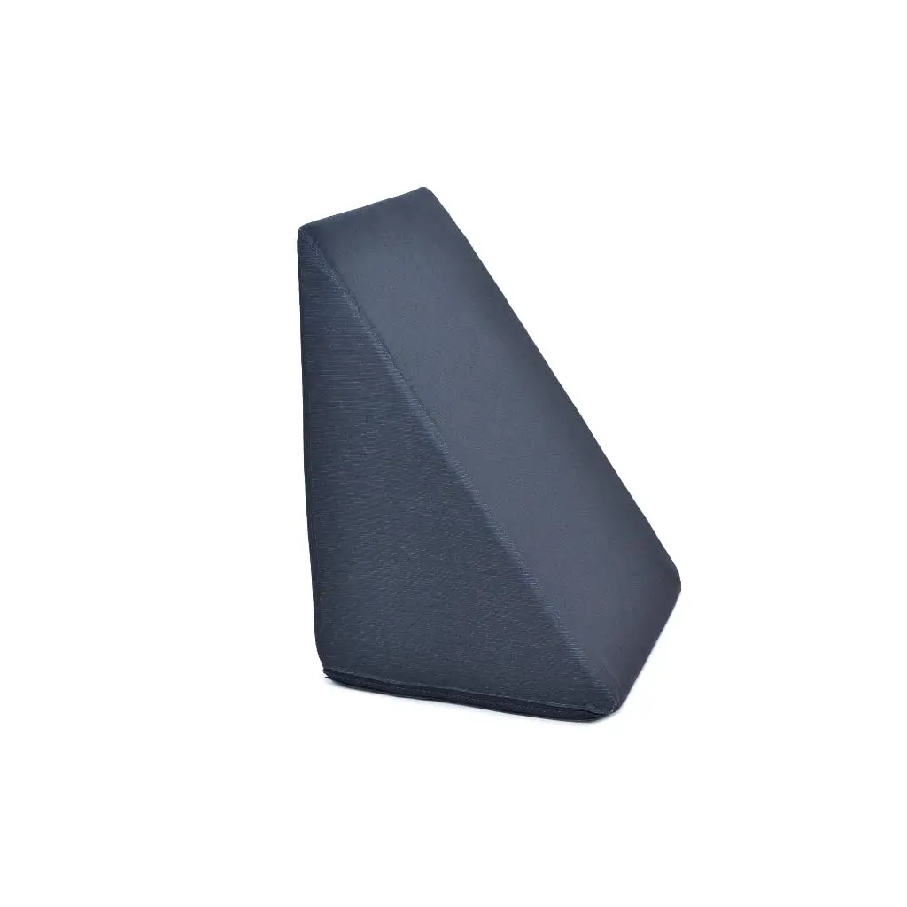 Travesseiro Triangular Espuma Encosto Adulto Apoio Costas Repouso Leitura Cor:Preto - 1