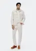 【Tam.: 40 】Calça Reta Masculina Em Sarja - Off white / HERING - 1