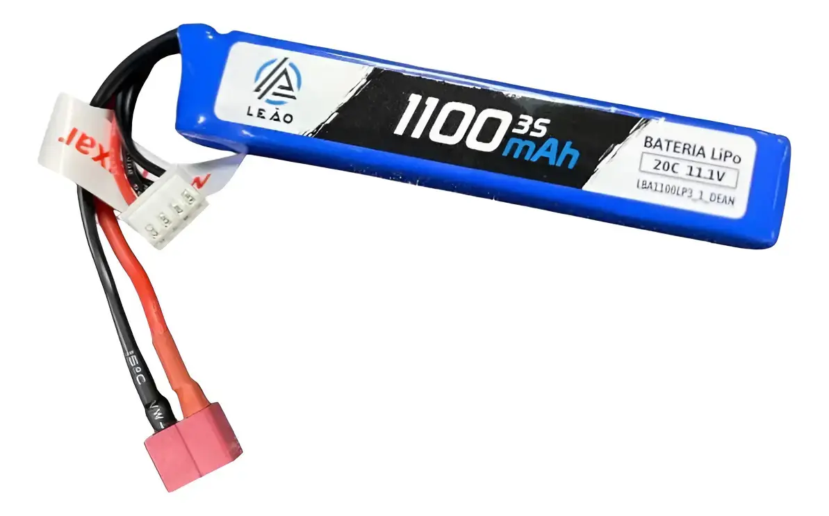 Bateria Lipo Leão Airsoft 3s 1100mah 11.v 20c Conector Deans thumbnail 3