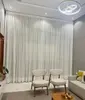 Cortina Voil Linho 4,00x2,80 com Trilho Suíço - 1