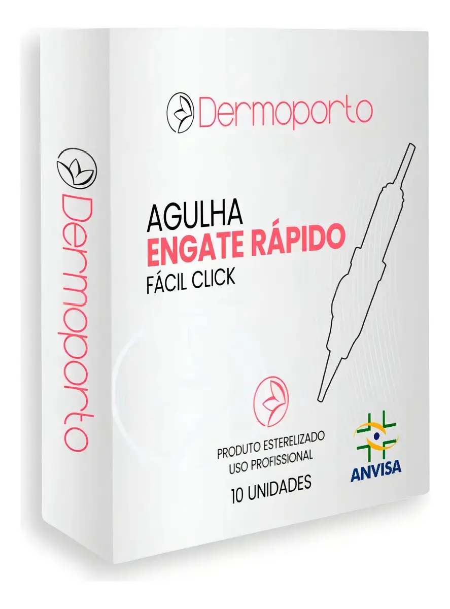 AGULHA EASY CLICK 3RL 0.30MM DERMOPORTO PREMIUM | CX C/ 10 UNIDADES | CARTUCHO FÁCIL CLICK PARA DERMÓGRAFO MICROPIGMENTAÇÃO DE SOBRANCELHAS E LABIAL | MICROBLADING | FIO A FIO | SHADOW | 03 PONTAS thumbnail 2