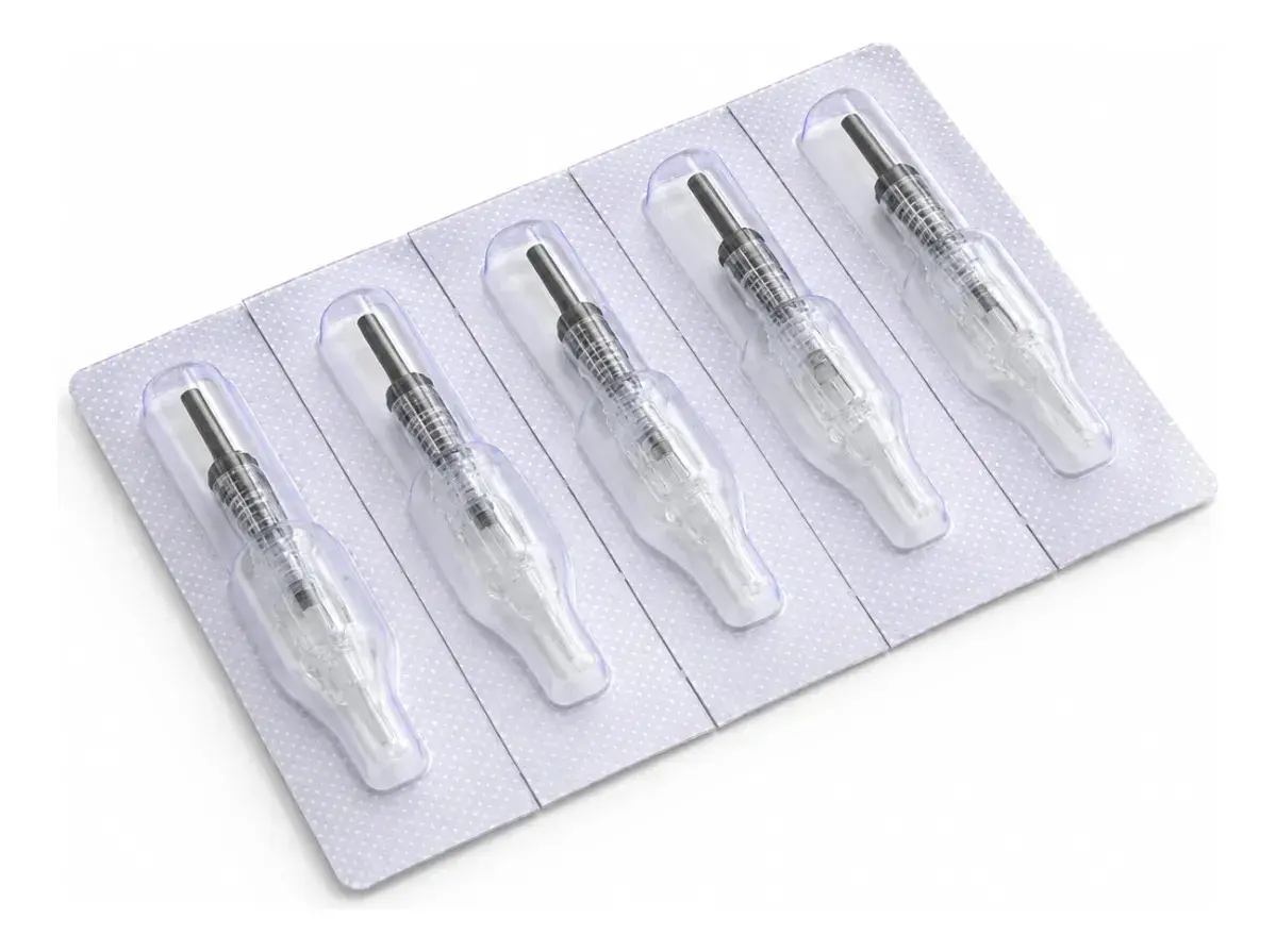 AGULHA EASY CLICK 3RL 0.30MM DERMOPORTO PREMIUM | CX C/ 10 UNIDADES | CARTUCHO FÁCIL CLICK PARA DERMÓGRAFO MICROPIGMENTAÇÃO DE SOBRANCELHAS E LABIAL | MICROBLADING | FIO A FIO | SHADOW | 03 PONTAS thumbnail 4