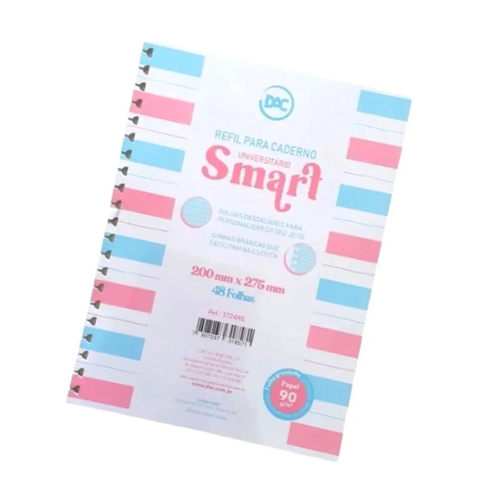 Refil Enjoy para Cadernos Smart, Dac, 48 Folhas