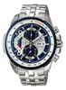 Relógio Casio EF-558 aço inox branco/azul - 1