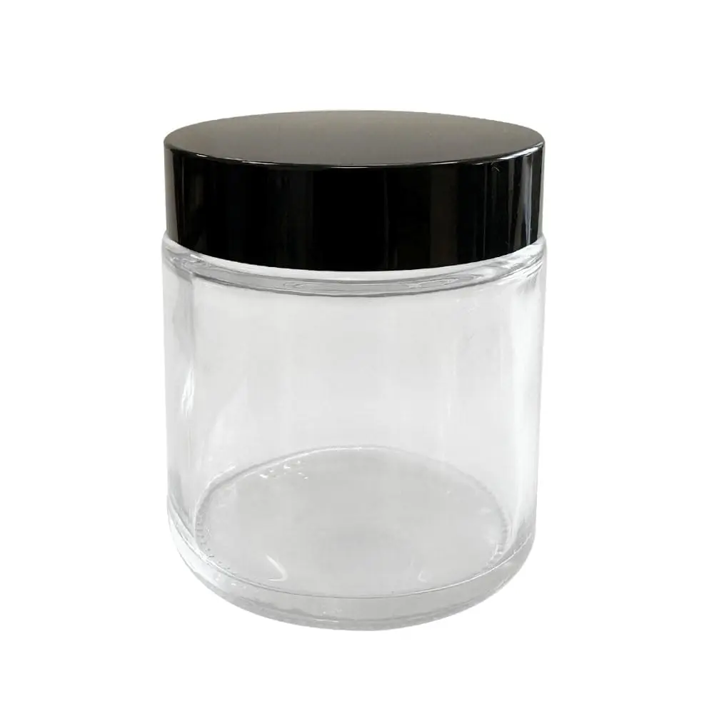 Potes de Vidro de 100ml para Velas, Temperos e Condimentos, Conjunto de 5 Unidades (Preto)