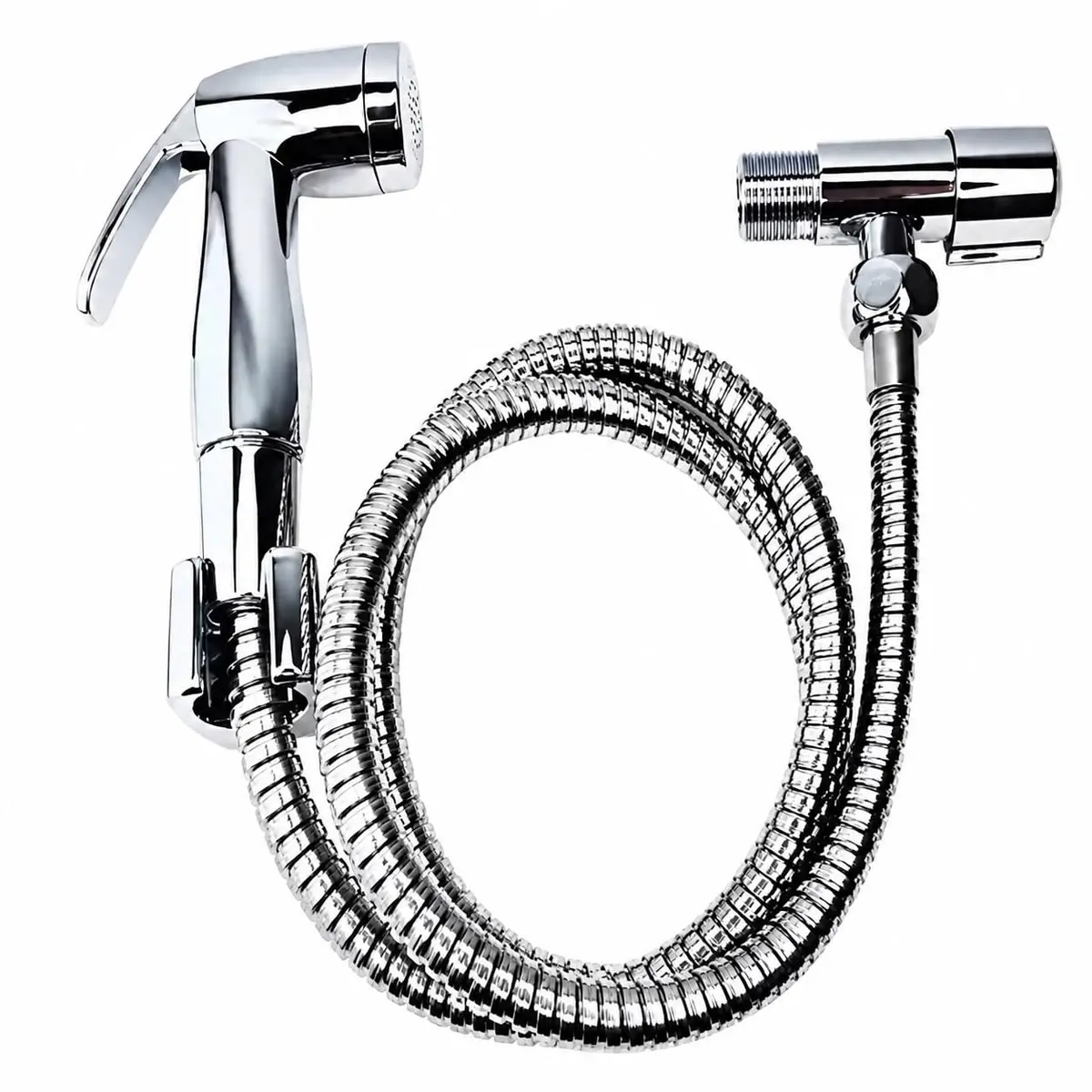Ducha Higiênica Cromada 1,5m Com Mangueira de Alta Pressão