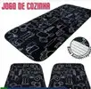 Jogo de Tapetes para Cozinha 3 Peças com Base Antiderrapante - 1