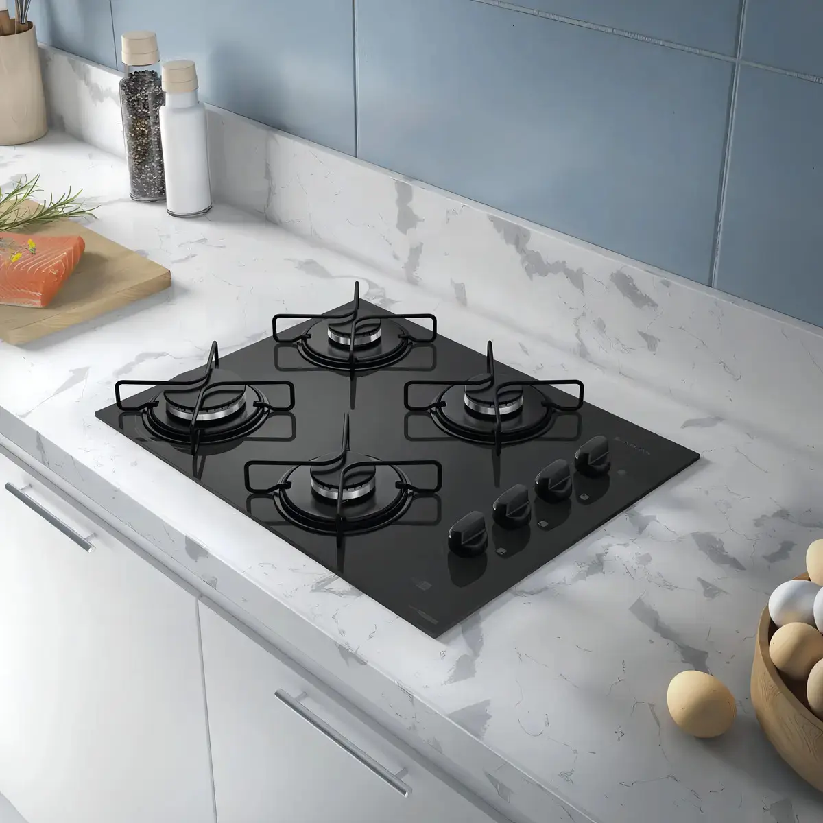 Cooktop 4 Bocas Atlas Agile Up Mesa Vidro Mega Chama Bivolt thumbnail 4