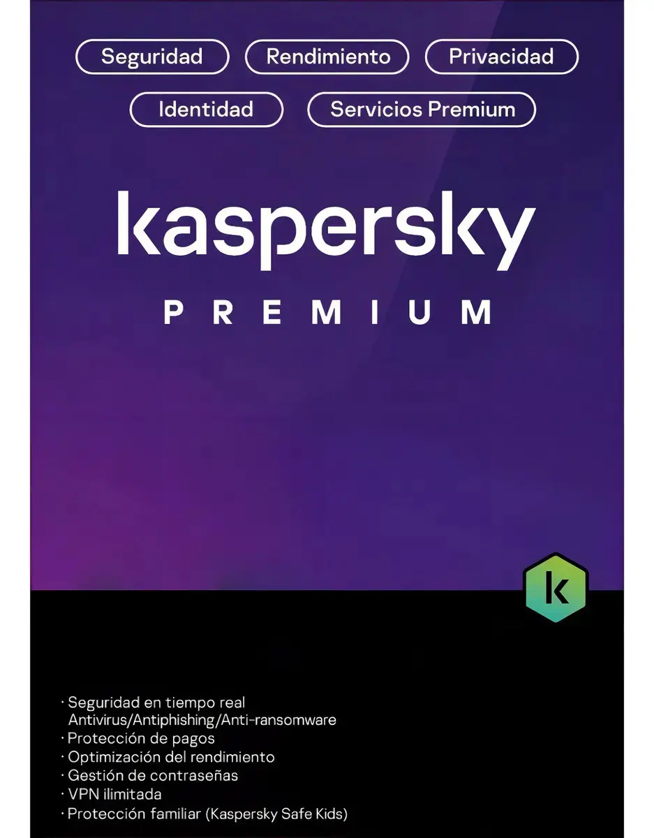 Kaspersky Premium 5 dispositivos - 12 Meses