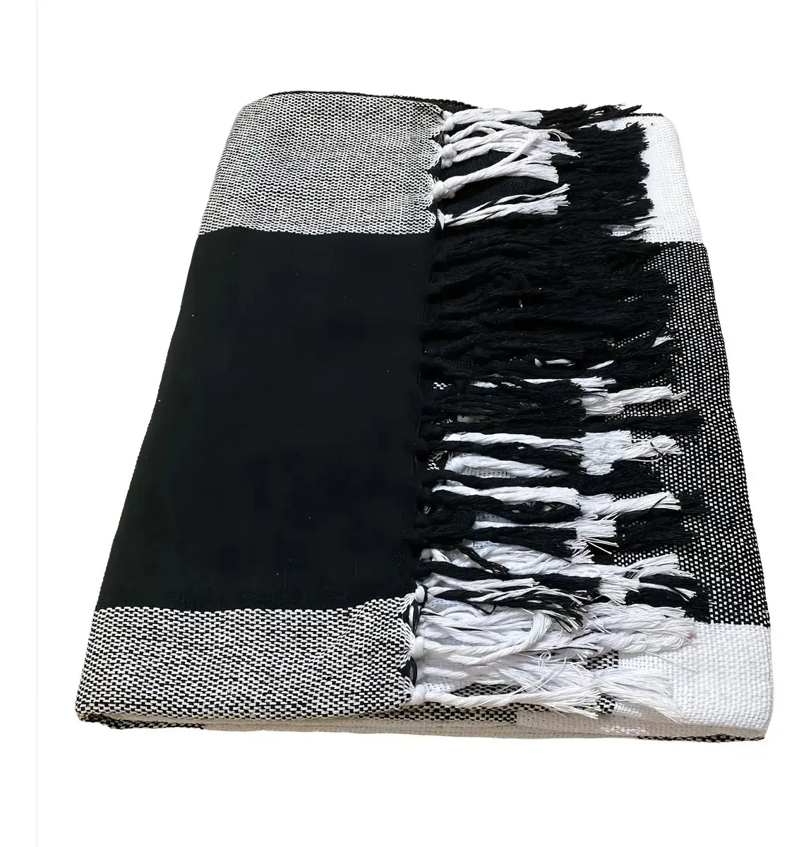 Manta De Sofá Gigante Cama 2.40x1.80 Direto Da Fabrica Cor Preto Xadrez