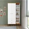 Guarda-Roupa Infantil Bartira Ternura com 5 Nichos, 2 Portas, 2 Gavetas - 106,8 cm de largura - Branco Wood - 1