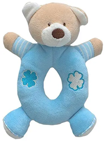 Zip Chocalho Urso Azul Bebê - 1