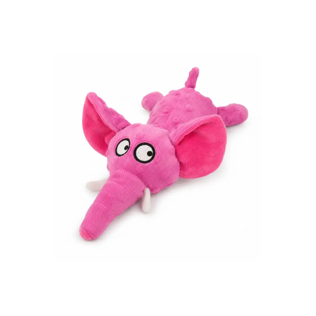 Pelúcia Pet Elefante para Cães Macia Rosa ou Azul para Morder Carregar e Brincar (Rosa)