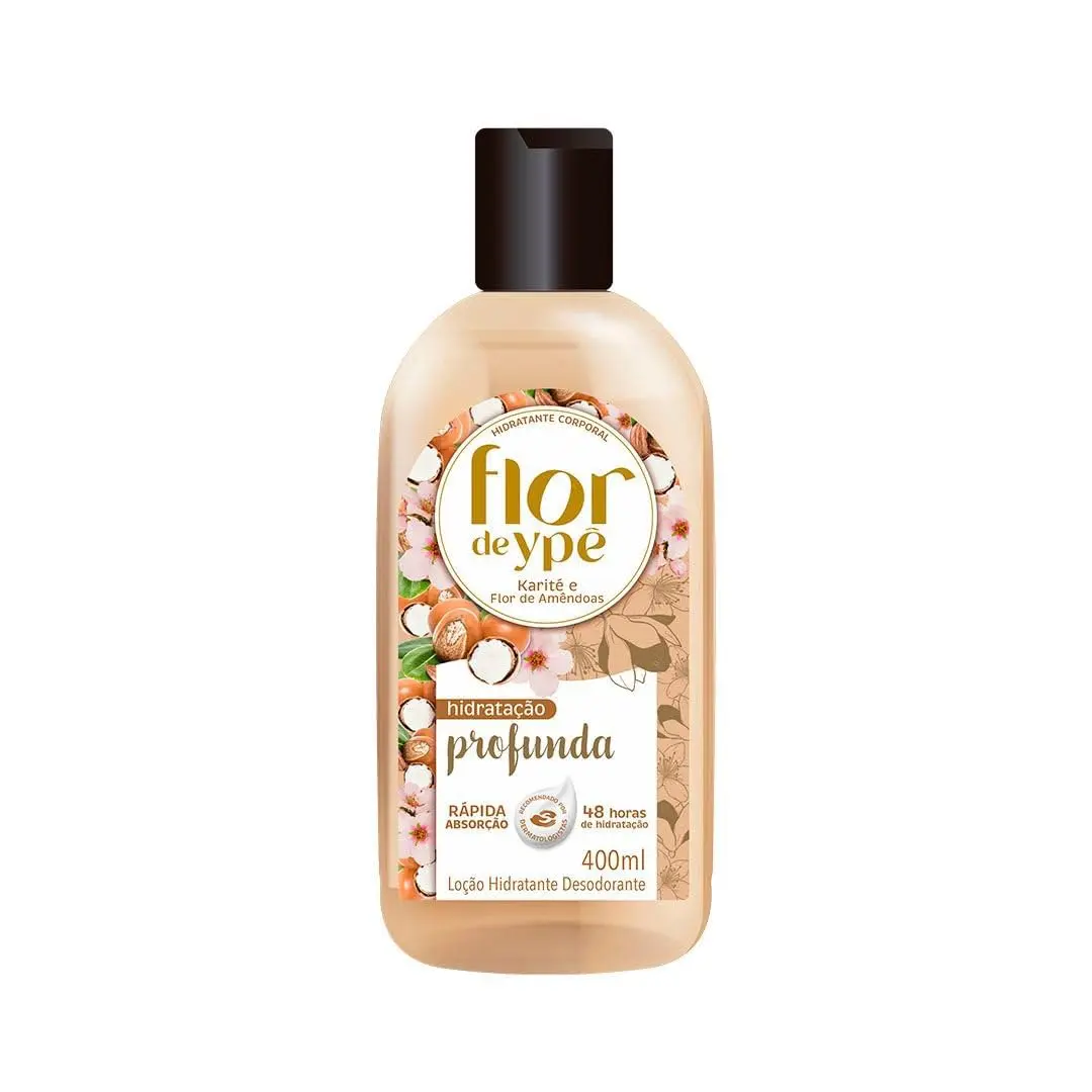 Hidratante Corporal Flor de Ypê, Karité e Amêndoas, 400ml | Natural, Para Pele Adulta