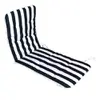 Almofada para Espreguiçadeira 3x58x170cm Azul e Branco - Azul Marinho - 1