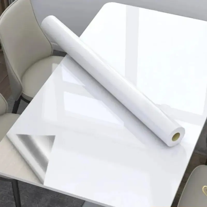 Adesivo Vinil Envelopar Vidro Laca Bege Off White 2m X 50cm Cor Branco Brilho - 1