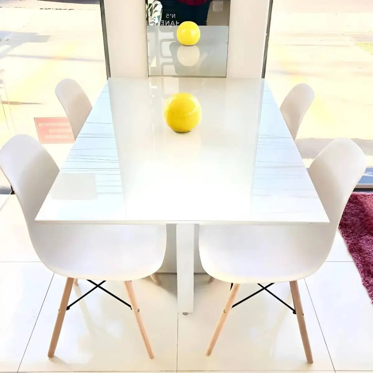 Adesivo Vinil Envelopar Vidro Laca Bege Off White 2m X 50cm Cor Branco Brilho thumbnail 3