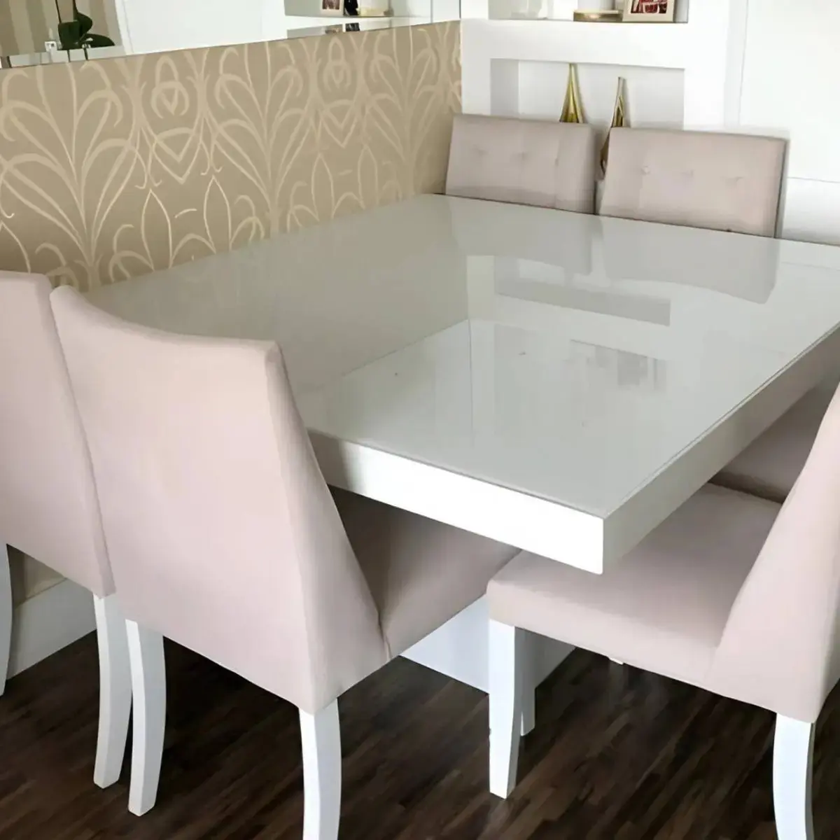 Adesivo Vinil Envelopar Vidro Laca Bege Off White 2m X 50cm Cor Branco Brilho thumbnail 4