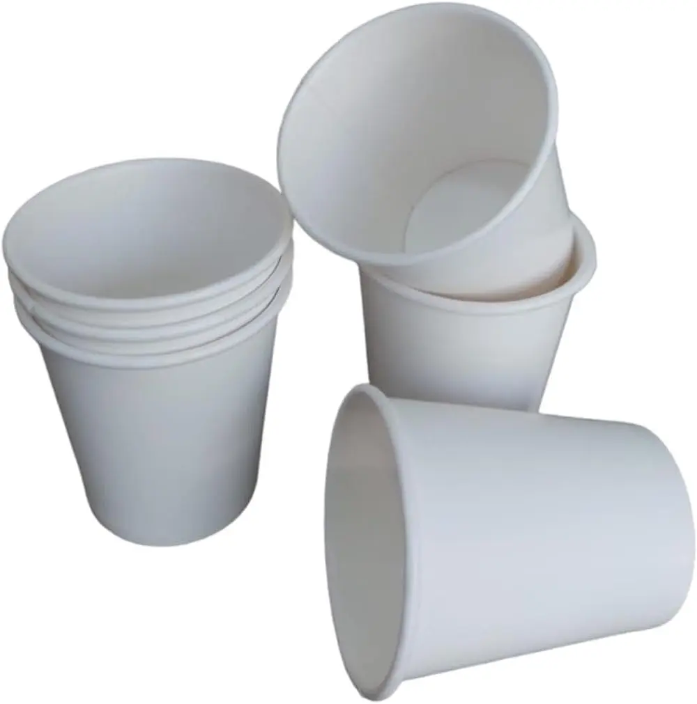Copo Térmico Biodegradável Ecológico Descartável de Papel Branco 60ml - 100 Unidades para Bebidas Quentes
