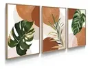 Quadro Decorativo Boho Botânico Gold Para Sala Quarto Casal - 1