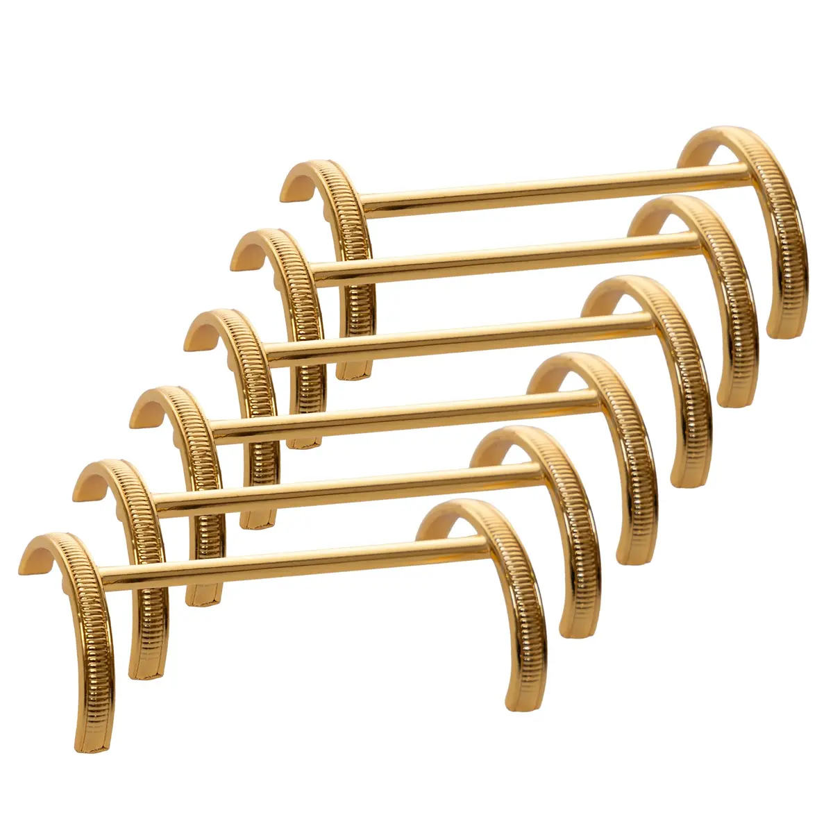 WOLFF - Conjunto 6 Dencansos para Talheres Lorena 8cm x 4cm x 2cm Dourado Zamac