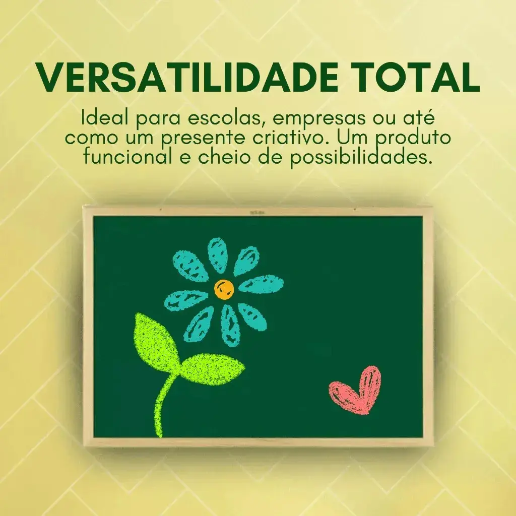 Lousa Quadro Verde Escolar 60x40 C/ Giz E Apagador Porta Giz Verde Lhp Ecommerce thumbnail 3