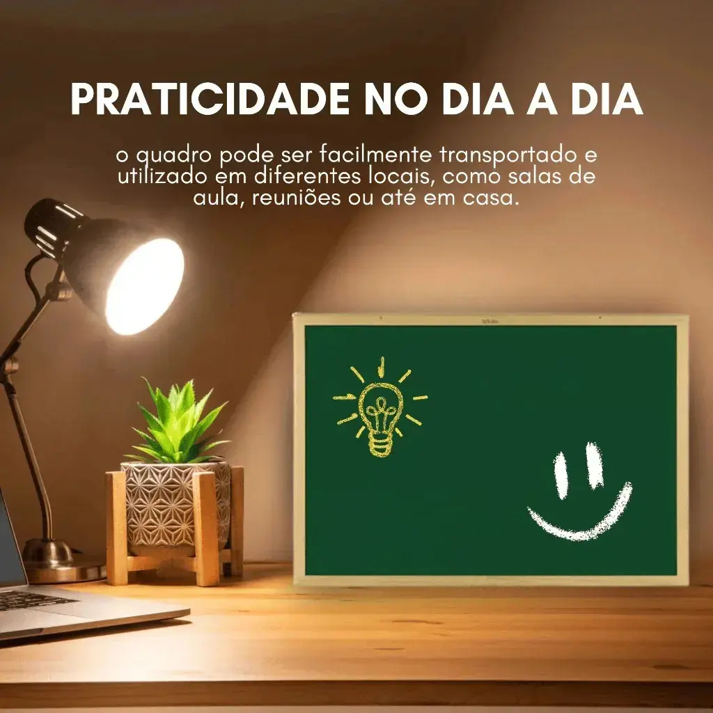 Lousa Quadro Verde Escolar 60x40 C/ Giz E Apagador Porta Giz Verde Lhp Ecommerce thumbnail 5
