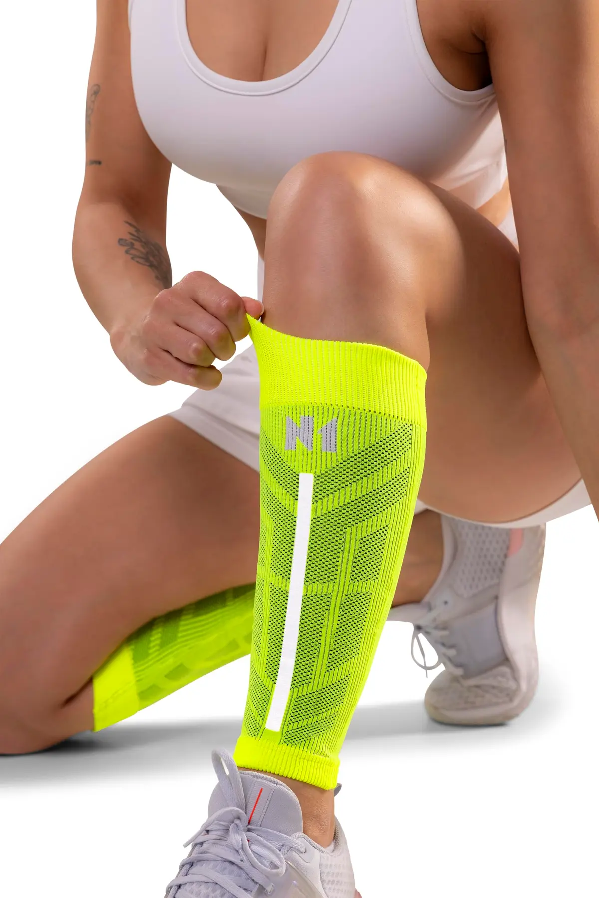 N1 Sport Protetor de Panturrilha Lux Verde P