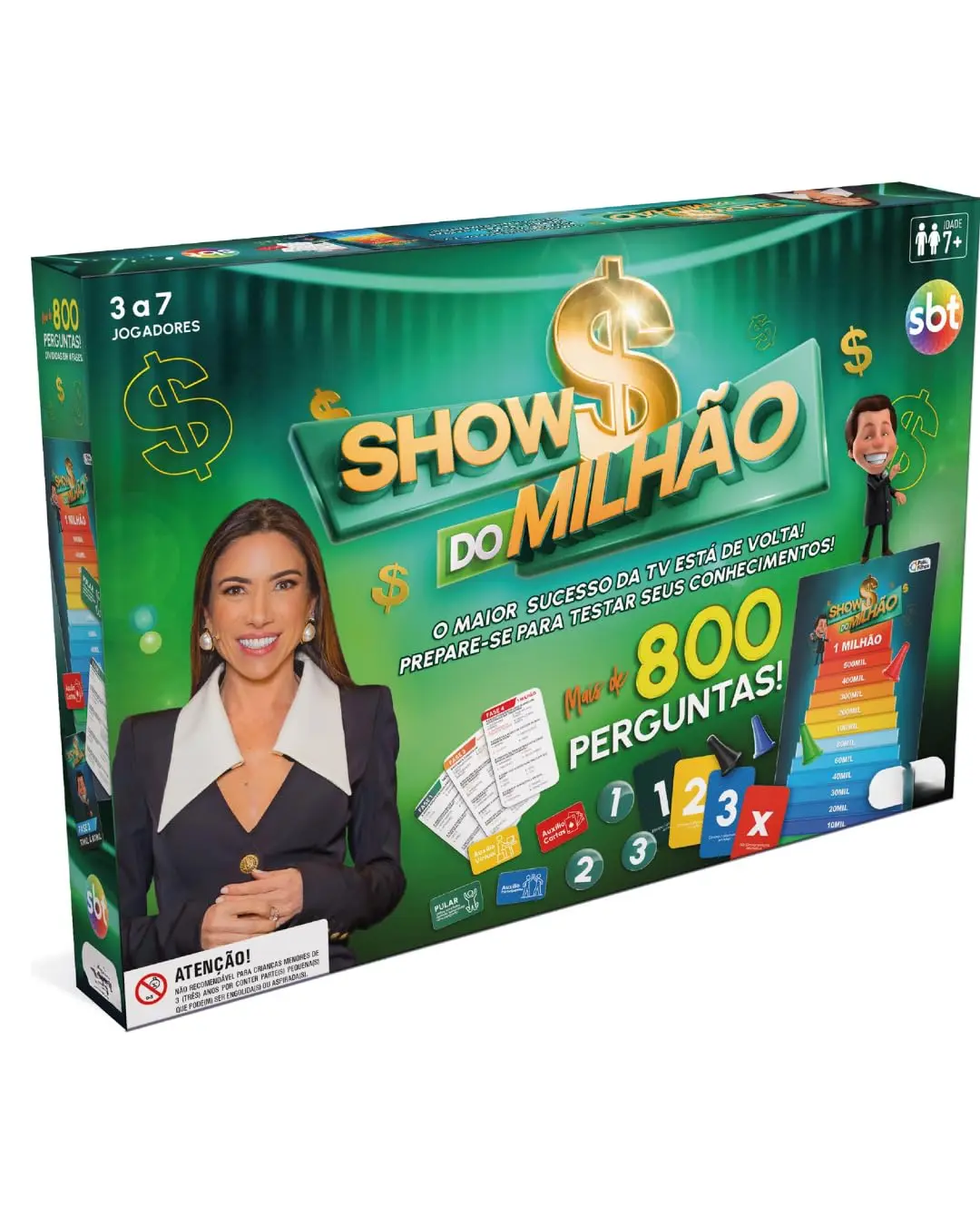 Jogo Show do Milhão | 3 a 7 Jogadores | +800 Perguntas | +7 Anos - 1