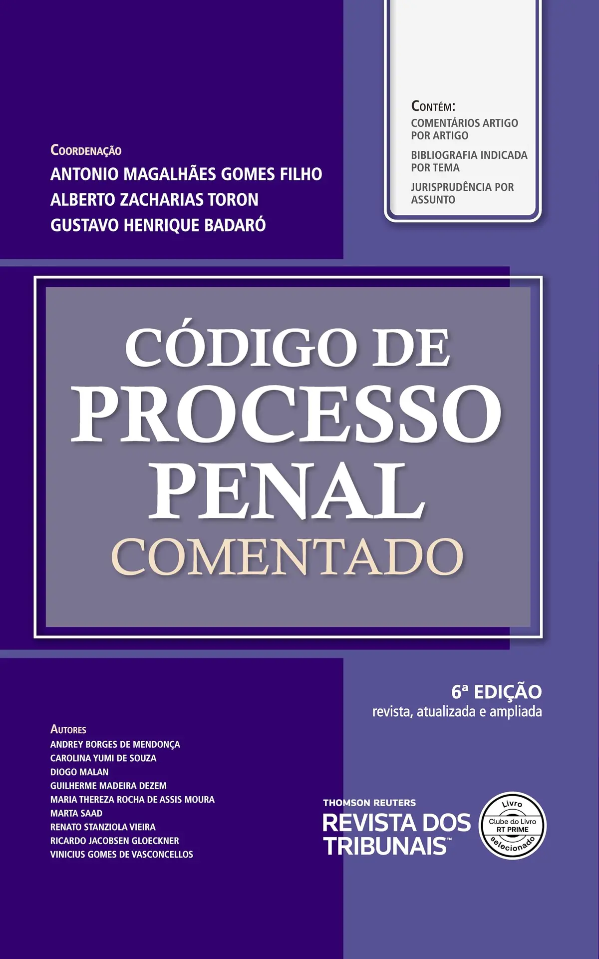 Código de Processo Penal Comentado 6º edição