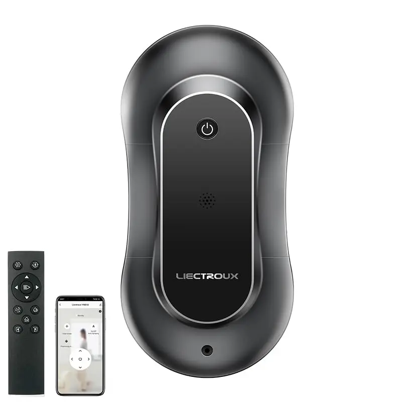Robô Limpa Vidros Liectroux YW810 Para Vidros Janelas Azulejos Espelhos Com Aplicativo e Controle Remoto Alta Fixação Sensores Antiqueda Bivolt