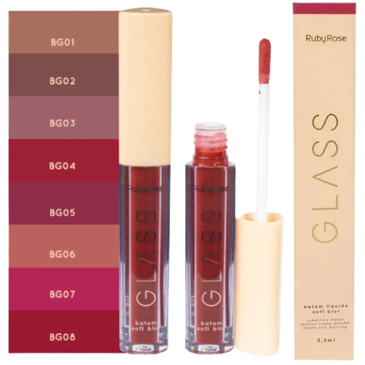RubyRose GLASS HB579-2 BATOM LIQUIDO SOFT BLUR BG02