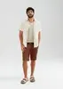 【Tam.: 50 】bermuda básica masculina chino reta em sarja - marrom / HERING - 1