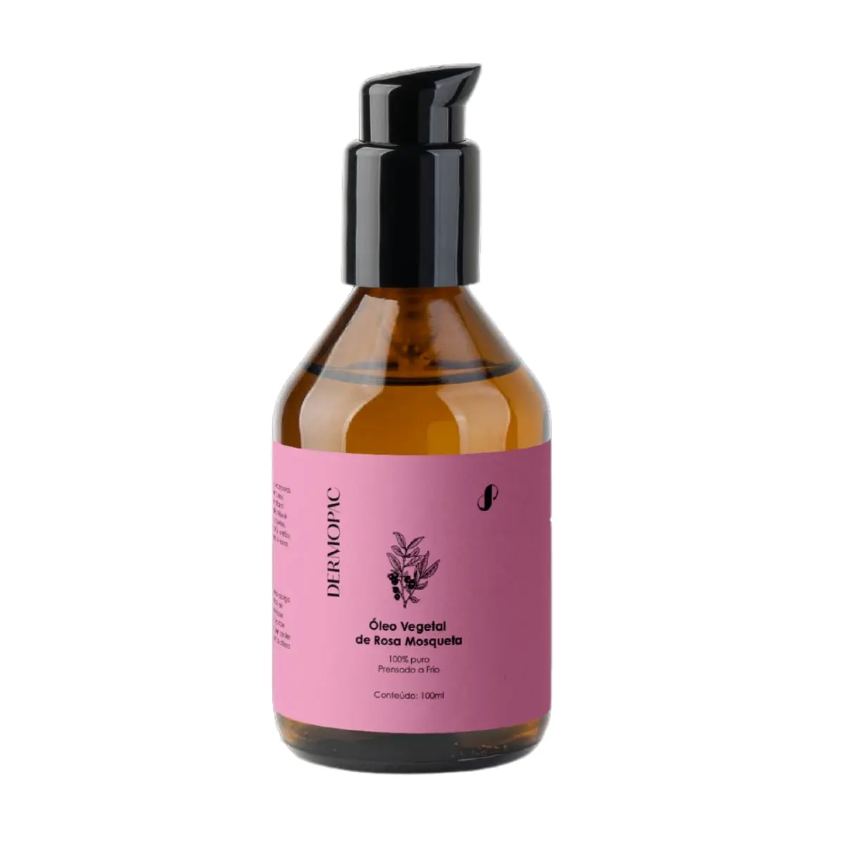 Dermopac Óleo Vegetal de Rosa Mosqueta, 100% Puro Natural, Hidratante Facial e Corporal, 100ml - 1