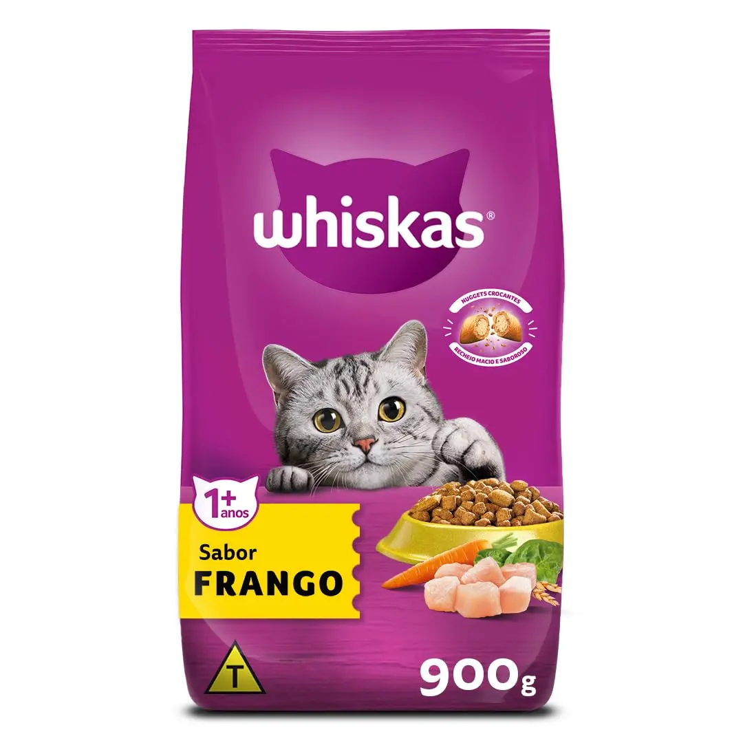 whiskas Ração Whiskas Frango Gatos Adultos 900 G