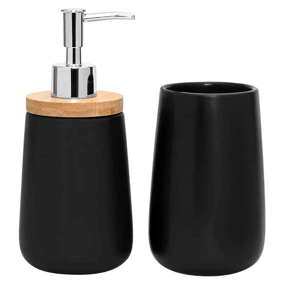 Mimo Style Conjunto de Banheiro Black 2 Peças - 1