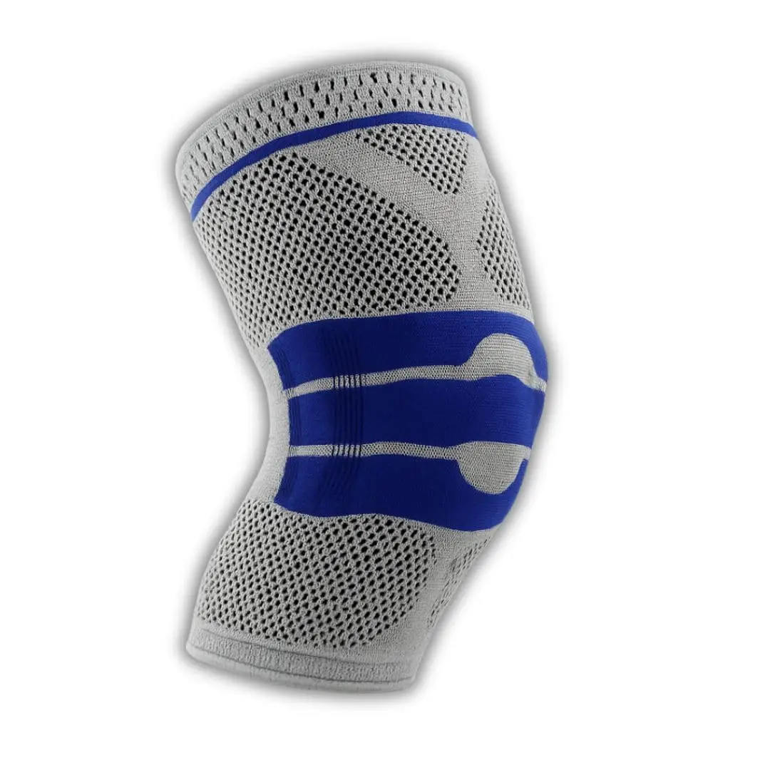 Joelheira de Compressão 3D Spandex com Anel de Silicone Massageador, Estabilizador Patelar com Hastes Flexíveis, Unissex – Performance Pro - 1