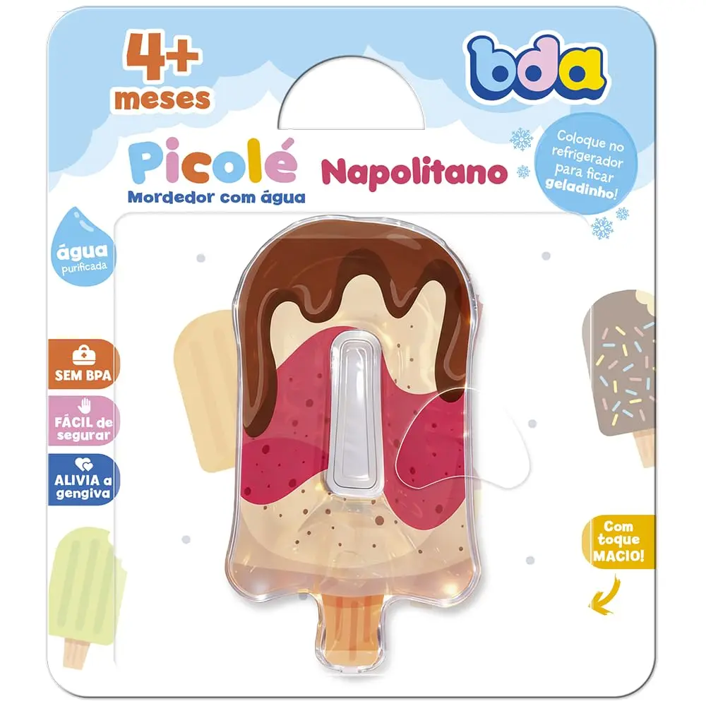 Toyster - Picolé Napolitano - Mordedor de Água 4+ Meses - BDA