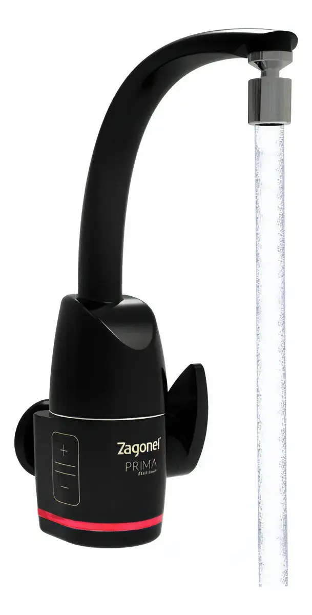 Torneira Eletrônica Zagonel Prima Touch Preta 5500W Parede/Bancada