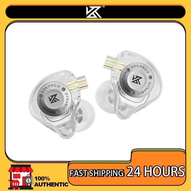 KZ EDX PRO X Dynamic Drive Fone de ouvido HIFI Bass Earbud DJ Sport Fones de ouvido com cancelamento de música