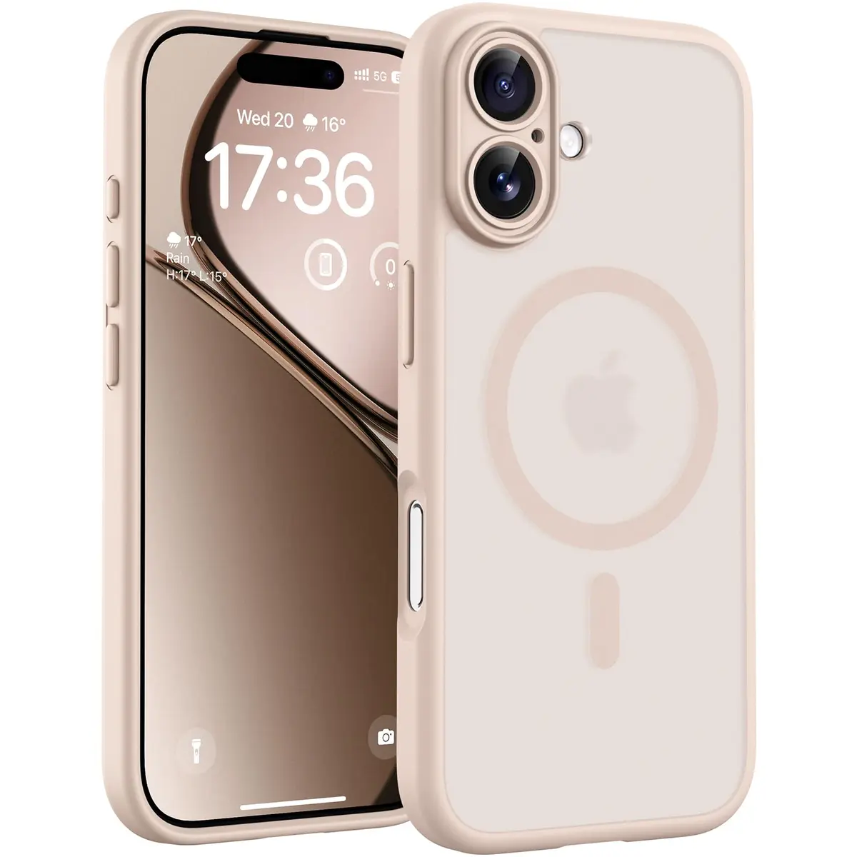 TOCOL Capa Capinha para iPhone 17 Case 6.3 Pol, Dourado | Compatível com MagSafe, Tampa da Câmera, Proteção Total e Militar, Antichoque, Anti-impressões, Fosco Translúcido - 1