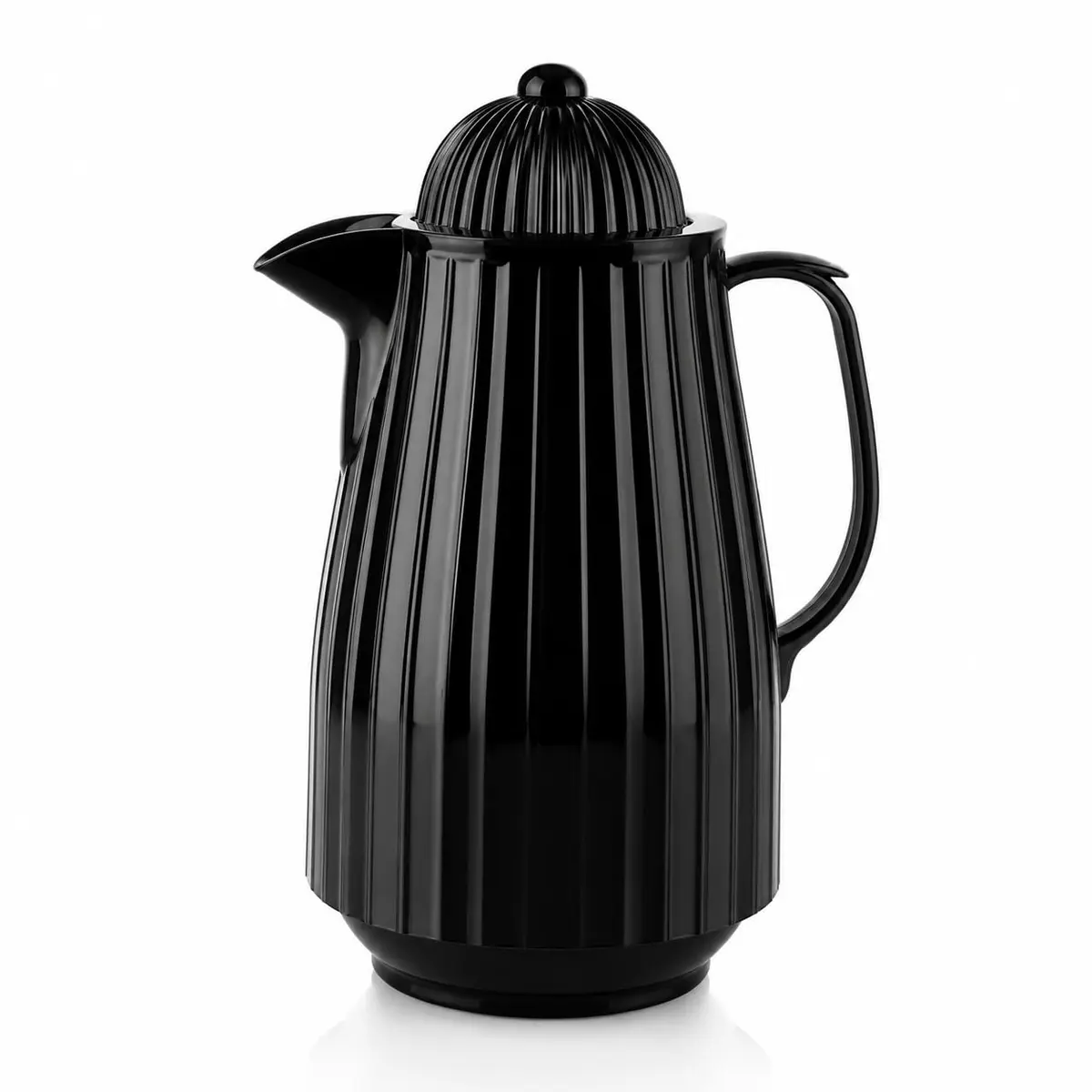 Garrafa Térmica 400ml com Tampa Rosqueável para Café e Chá Branca ou Preta (Preto)