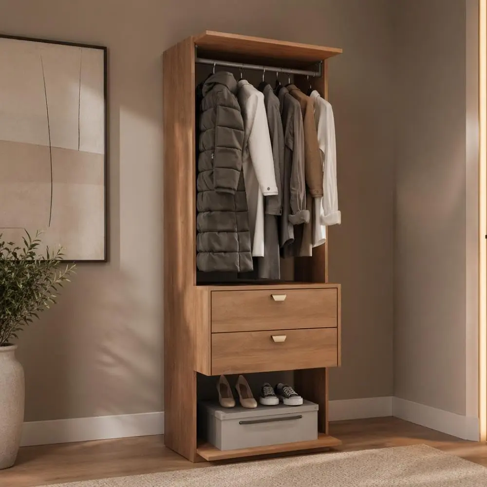 Closet Aberto 2 Gavetas Alasca Freijó Carraro