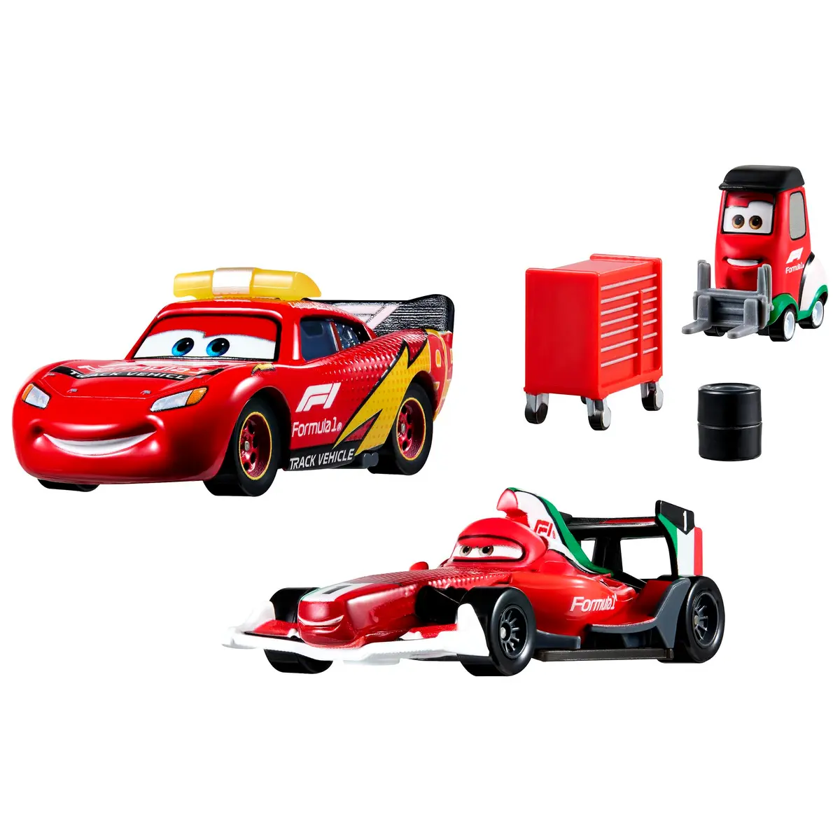 Cars de Disney y Pixar Veículo de Brinquedo Temático F1 Pacote com 3