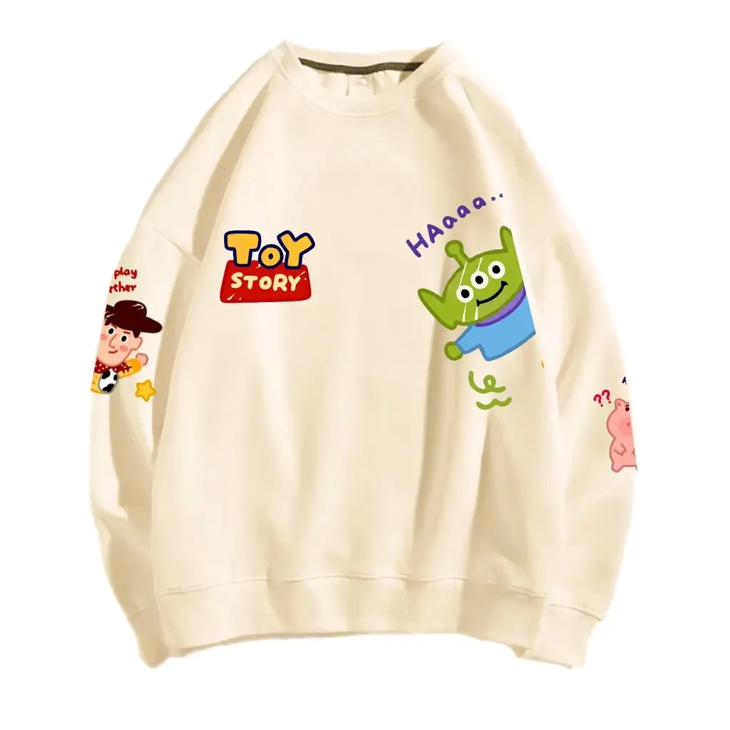 Moletom gola careca masculino blusa em algodão desenho serie toy filme infantil story classic
