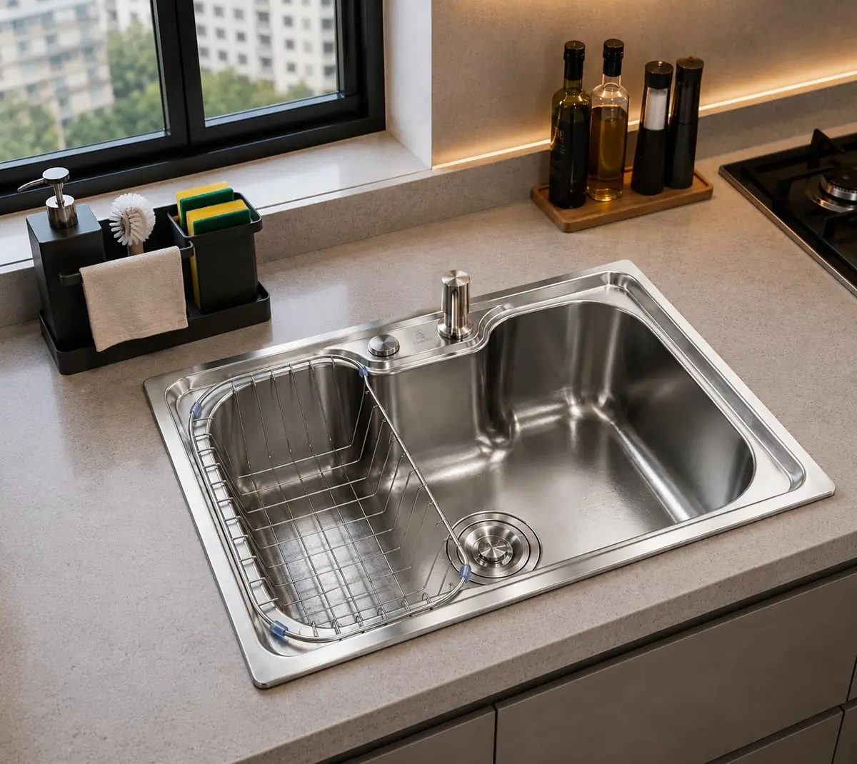 Cuba Gourmet Cozinha Aço Inox 304 Com Acessórios 60x42cm
