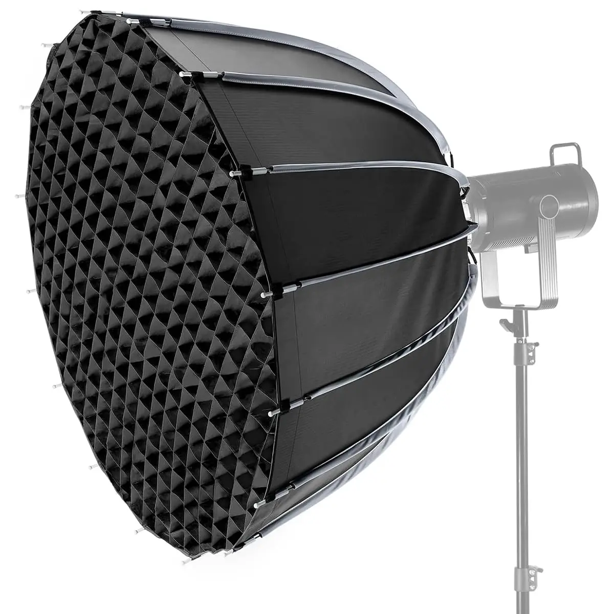 VEDO Softbox parabólico de 35,4"/90 cm, liberação rápida com difusores/grade/bolsa para iluminação contínua de vídeo CB60 CB200B MS60 MS150B Q4