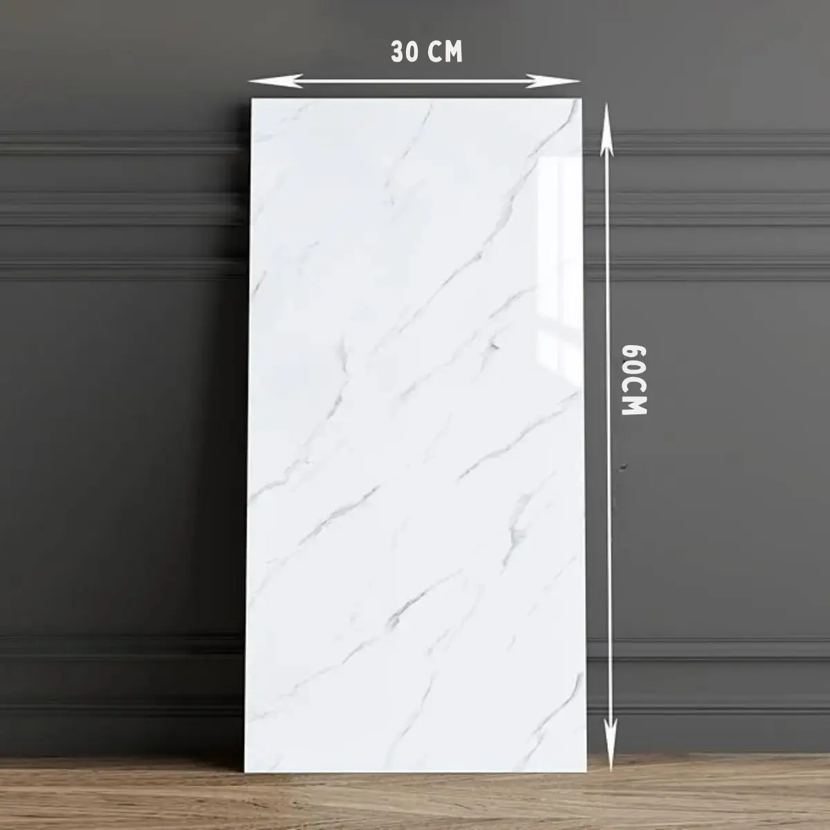 Kit 10 Placa Adesiva Mármore 3d Autocolante Parede Lavável Cor Mármore Branco Marca Hibo thumbnail 2
