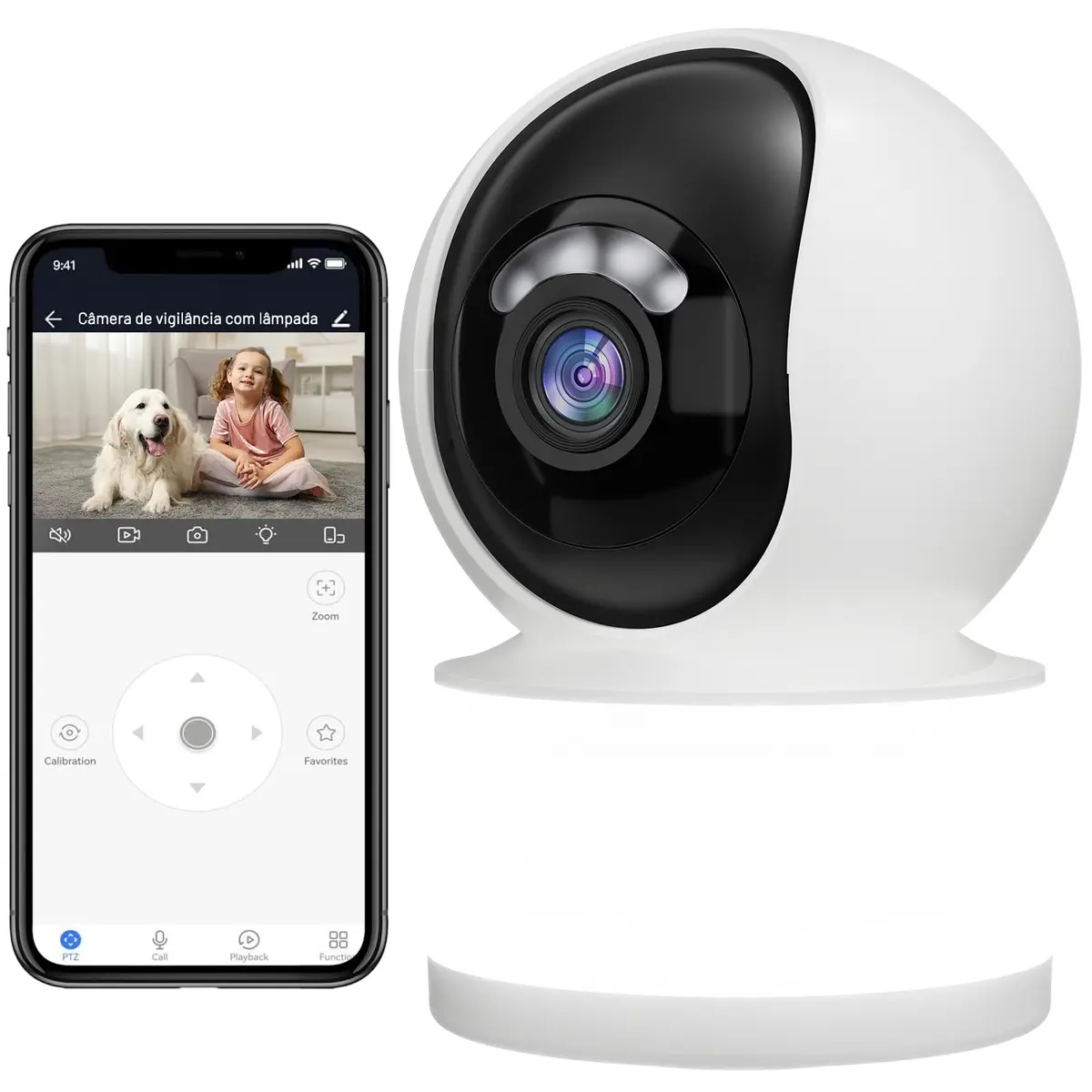 Câmera de Segurança Wi-Fi Inteligente Visão Noturna Vigilância para Casa | Detecção de Movimento, Visão Noturna, Áudio Bidirecional, Acesso por APP, Gravação TF, Câmera Vigilância para Casa - 1