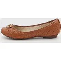 Sapatilha Feminina Capodarte Matelassê Couro Caramelo - 1